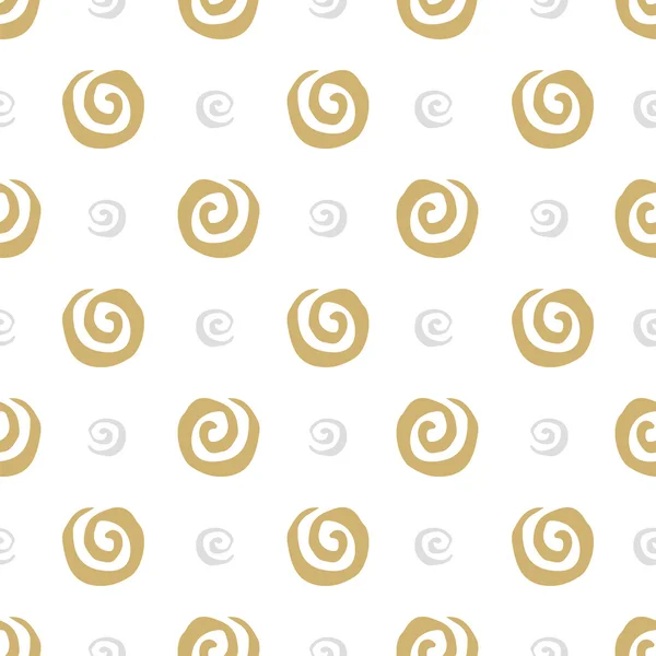 Vector seamless mönster spiral doodle stil. Hand ritning. — Stock vektor