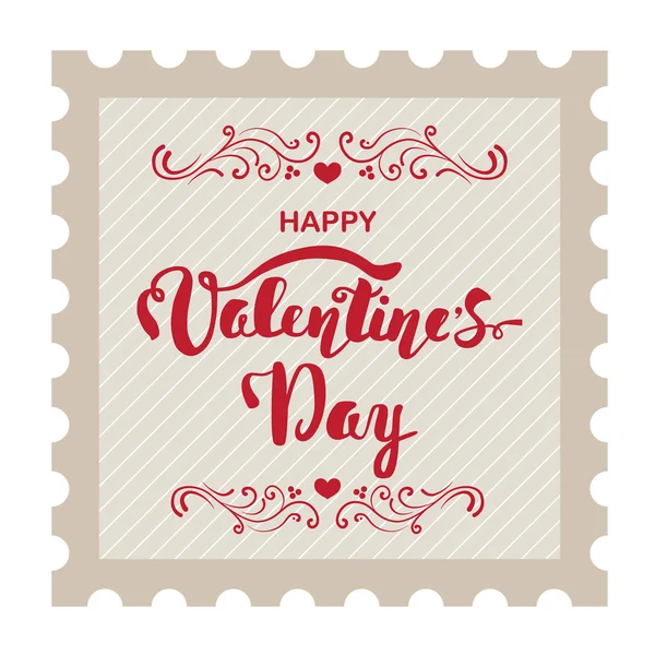 Feliz día de San Valentín. Letras de mano. Caligrafía artesanal, vector. Tarjeta de felicitación. Feliz día de San Valentín mensaje . — Archivo Imágenes Vectoriales