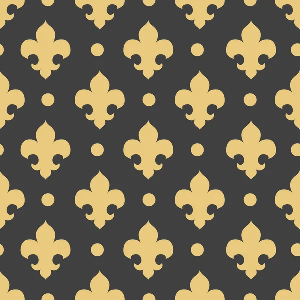 Motif vectoriel sans couture Lys royal, fond royal — Image vectorielle