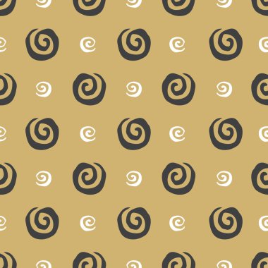  Vektör seamless modeli sarmal doodle tarzı. El çizimi.