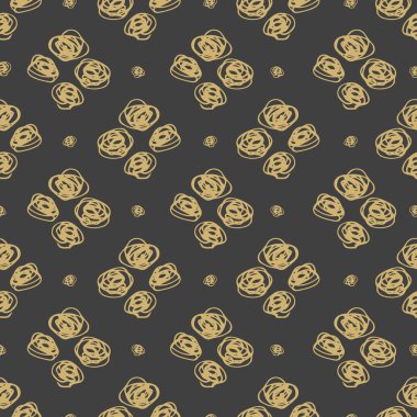 Vektör seamless modeli sarmal doodle tarzı. El çizimi.