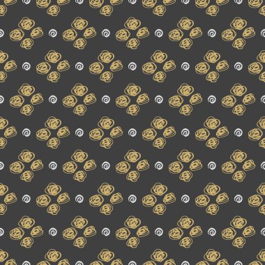 Vektör seamless modeli sarmal doodle tarzı. El çizimi.