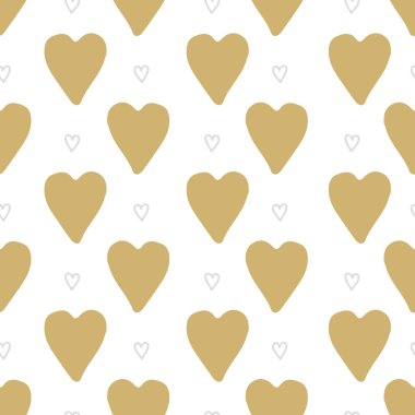 Vektör seamless modeli kalpler. Doodle stili.