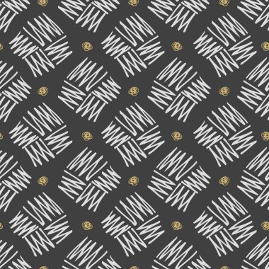 Vektör seamless modeli zigzag doodle tarzı. El çizimi.