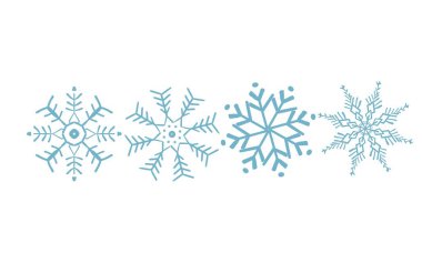 Mavi kar taneleri, el çizimi, hoş geldin kış ve Noel mevsimi, kış ve Noel arkaplanı.