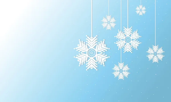 Winter Vector Background Snowflakes Hang Copy Available Design Use Wallpaper — Stock Vector