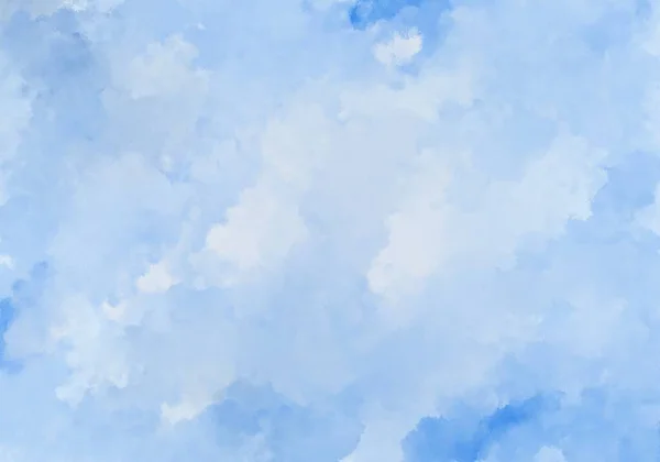 Watercolor Background Illustration Showing Dark Blue White Mist Texture Cloud — Stock Photo, Image