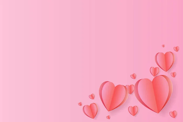 Papier Peint Forme Coeur Rose Illustration Pour Saint Valentin Fête — Image vectorielle