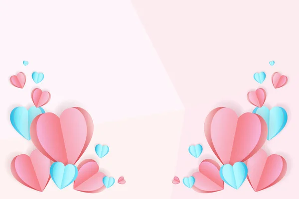 Розовая Форма Сердца Иллюстрация День Святого Валентина День Матери День — стоковый вектор