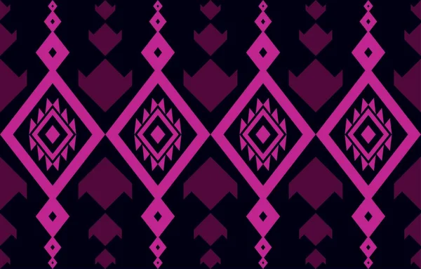 Рожевий Абстрактний Американський Етнічний Геометричний Візерунок Фону Або Шпалер Квіткова — стоковий вектор