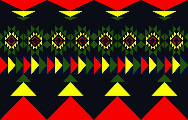 Kleurrijk Abstract Afrikaans Etnisch Geometrisch Patroon Ontwerp Voor Achtergrond Behang — Stockvector