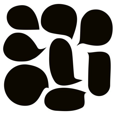 Beyaz arkaplan üzerinde karalama konuşma baloncukları, vektör konuşma balonu, simge metin veya iletişim ayarlayın