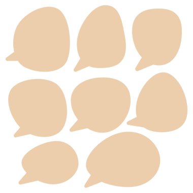 Beyaz arkaplan üzerinde karalama konuşma baloncukları, vektör konuşma balonu, simge metin veya iletişim ayarlayın