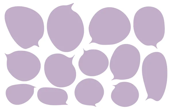 Beyaz arkaplanda konuşma baloncukları, vektör konuşma balonu, simge sohbet veya ileti, metin, oval ve doodle biçimi eklemek için kullanın