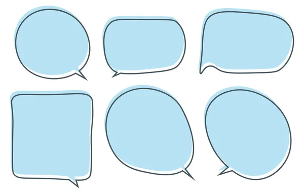 Stel Spraakbelletjes Een Witte Achtergrond Vector Sprekende Praatbubbel Icoon Chat — Stockvector