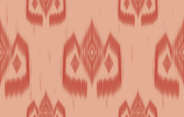 Orange Ikat Sömlöst Mönster Geometrisk Etnisk Orientalisk Traditionell Broderi Stil — Stock vektor