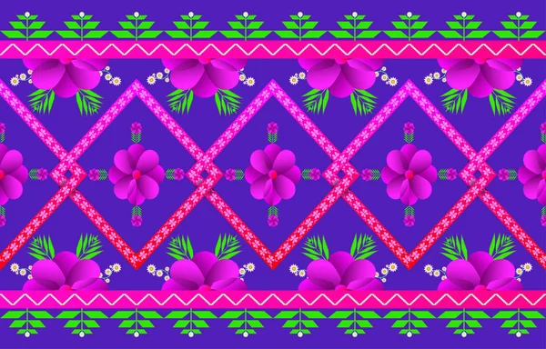 Геометрический Восточный Цветок Этнический Узор Традиционный Фон Дизайн Ковра Обои — стоковый вектор