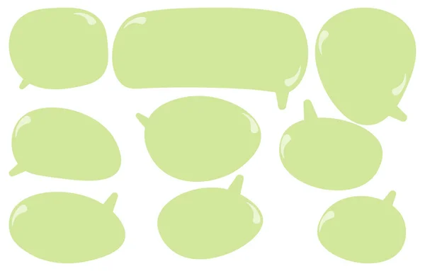 Stel Spraakbelletje Een Witte Achtergrond Vector Spreken Chat Talk Box — Stockvector