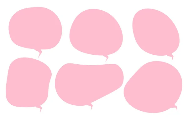 Встановіть Рожеві Бульбашки Мовлення Білому Тлі Чат Бокс Або Чат — стоковий вектор