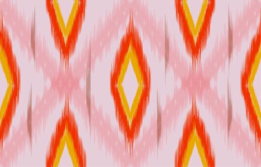 Etnik faks kusursuz desen geometrik geleneksel nakış tarzı.Arkaplan, halı, hasırı, duvar kağıdı, giysi, ambalaj, Batik, kumaş, Vektör illüstrasyonu için tasarım.