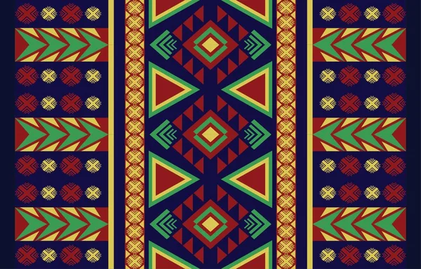 Patrón Étnico Tribal Oriental Geométrico Fondo Tradicional Diseño Para Alfombra — Vector de stock