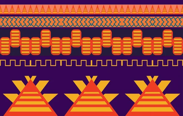 Geometrische Orientalische Ethnische Stammesmuster Traditioneller Hintergrund Design Für Teppich Tapete — Stockvektor