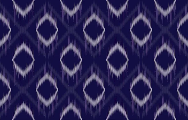 民族イカットシームレスパターン幾何学的な民族東洋の伝統的な刺繍スタイル カーペット マット バティック ファブリック ベクトルイラストのためのデザイン — ストックベクタ