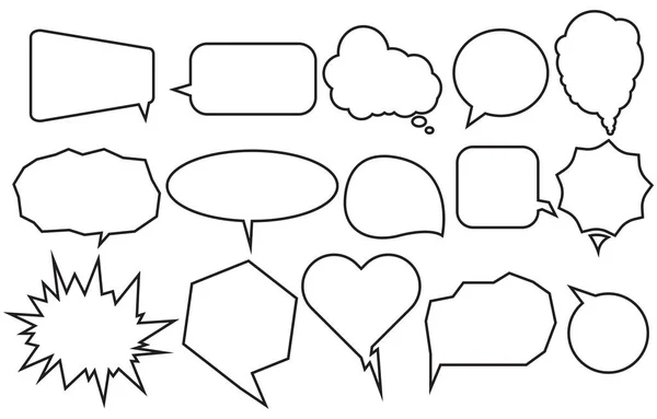 Set Speech Bubbles Various Shapes White Background Chat Box Chat — Stock Vector