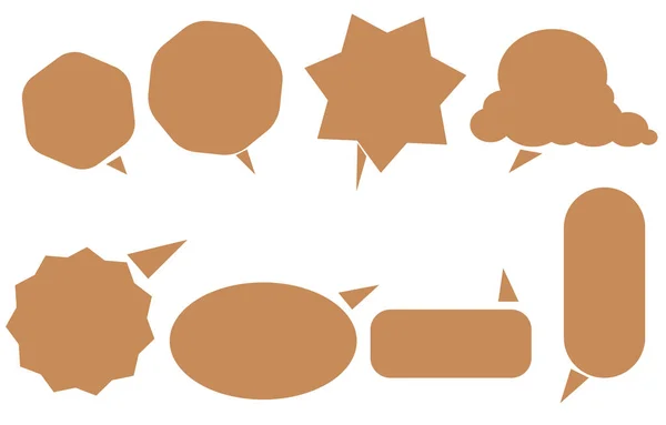 Ορισμός Φυσαλίδων Ομιλίας Λευκό Φόντο Chat Box Chat Vector Τετράγωνο — Διανυσματικό Αρχείο