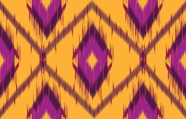 Etnik faks kusursuz desen geometrik geleneksel nakış tarzı.Arkaplan, halı, hasırı, duvar kağıdı, giysi, ambalaj, Batik, kumaş, Vektör illüstrasyonu için tasarım.