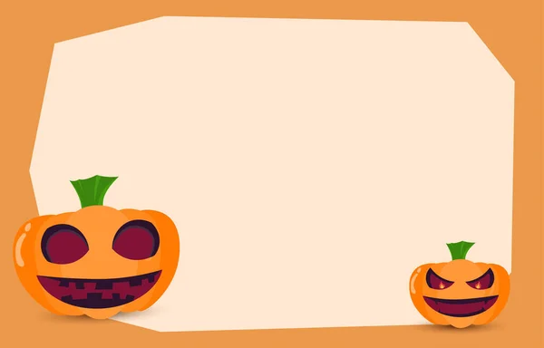Sfondo Carta Bianca Con Zucca Fantasma Halloween Progettare Vettore — Vettoriale Stock