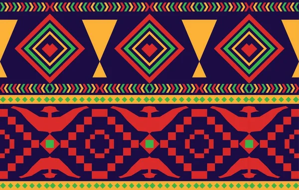 Colorido Patrón Étnico Tribal Oriental Geométrico Fondo Tradicional Diseño Para — Vector de stock