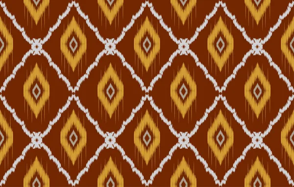 Etnicitet Ikat Sömlös Mönster Geometrisk Etnisk Orientalisk Traditionell Broderi Stil — Stock vektor