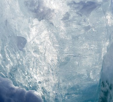 Arka ışık buz yüzey.