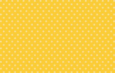Desen, beyaz benekler, vektör arkaplan, sarı arkaplan üzerindeki beyaz noktalar.