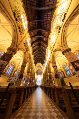 Sidney, Avustralya 'daki St Mary Katedrali' nin içi.