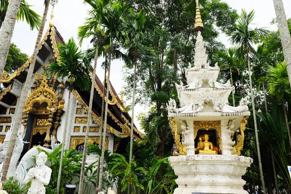 Património Santuário Dourado Branco Capela Templo Estilo Lanna Província Chiangmai — Fotografia de Stock
