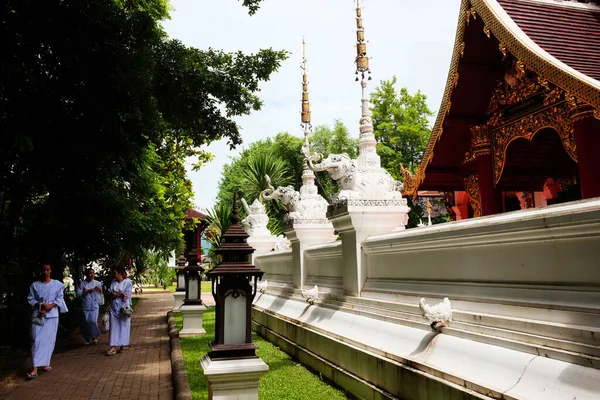 Chiangmai Tailandia Julio 2017 Patrimonio Santuario Oro Capilla Templo Estilo — Foto de Stock