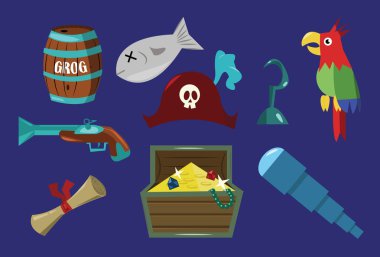 Pirate things clipart
