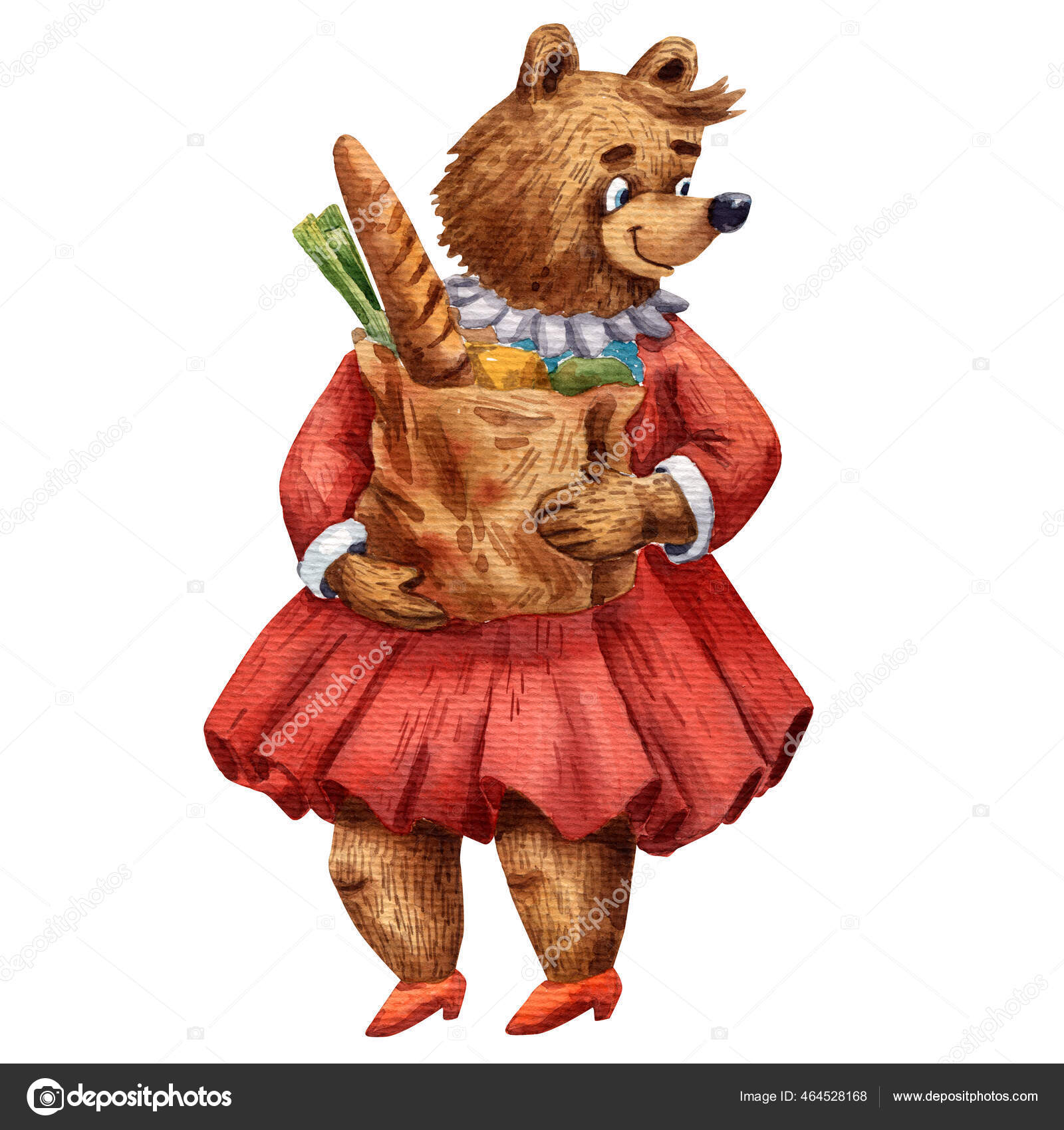 Ilustração em vetor personagem mãe urso para jogos de vestir