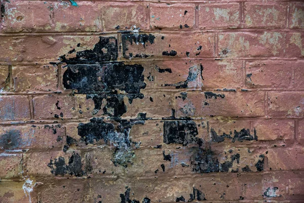 페인트가 떨어지는 시멘트 설계의 결정체 Brickwork — 스톡 사진