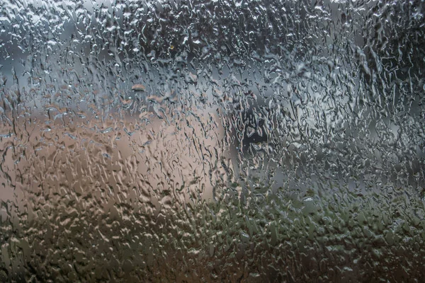 Gotas Lluvia Cristal Ventana — Foto de Stock