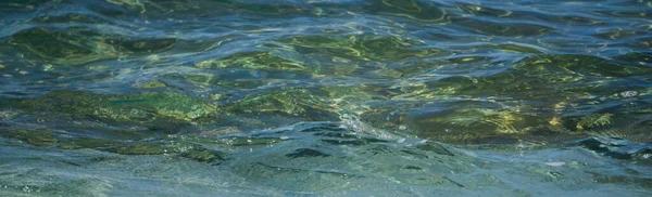 海の水-テクスチャ、青いアクア、波. — ストック写真