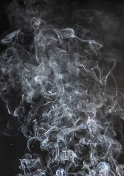 Abstract Puffs Smoke Black Background — Stock Photo, Image