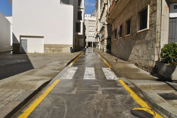 Les rues mouillées par la pluie — Photo