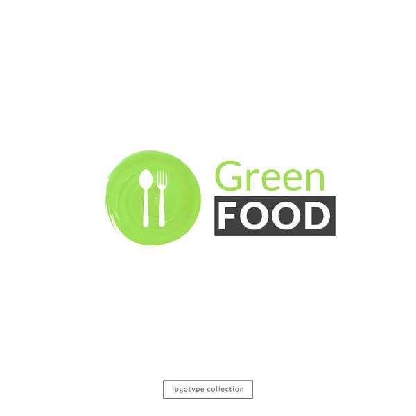 Veganistisch restaurant logo ontwerpsjabloon — Stockvector