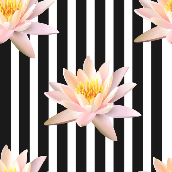 Lotus seamless modeli şerit arka plan üzerinde.