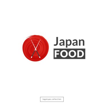 Japonya Restoran logo tasarım şablonu.