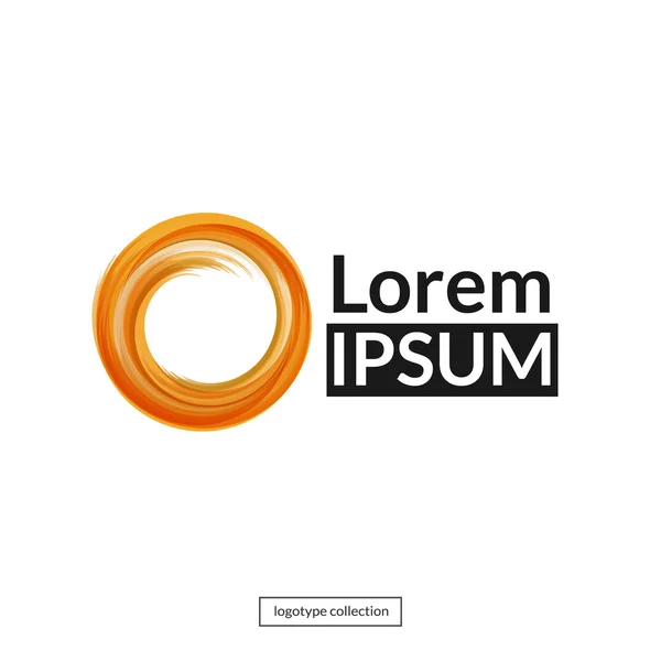 Tasarım için soyut yuvarlak öğe. Turuncu daire logo şablonu.