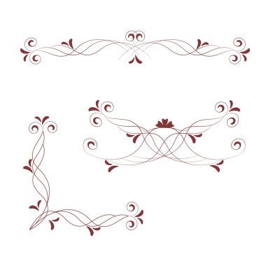 Vintage çerçeve öğeleri